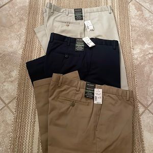 Three new Jos A Bank Traveler pants NWT